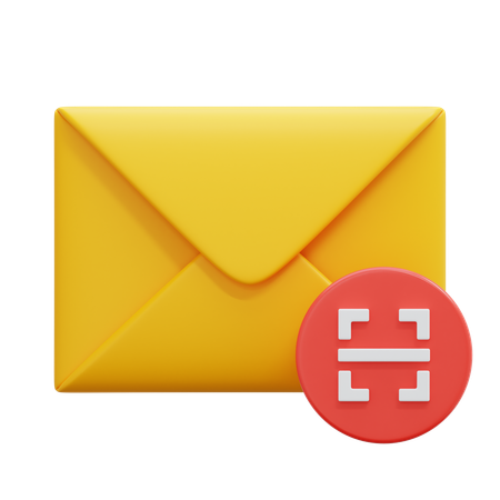 Digitalizar e-mail  3D Icon