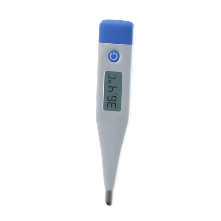 Digitales Thermometer  3D Illustration
