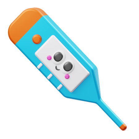 Digitales Thermometer  3D Illustration