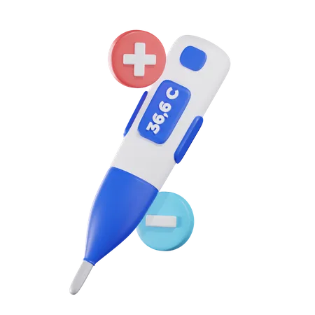 Digitales Thermometer  3D Icon