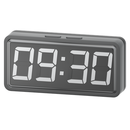 Digitaluhr  3D Icon