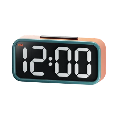 Digitaluhr  3D Icon