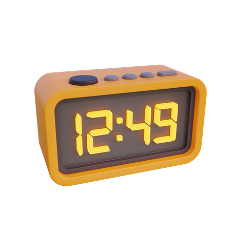 Digitaluhr  3D Icon