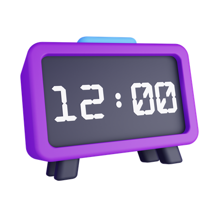 Digitaluhr  3D Icon