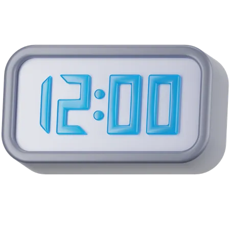 Digitaluhr  3D Icon