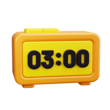 Digitaluhr  3D Icon