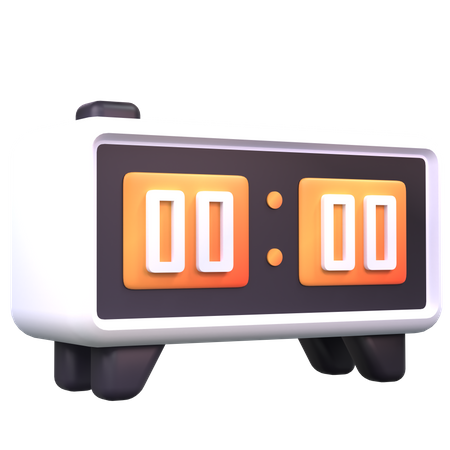 Digitaluhr  3D Icon