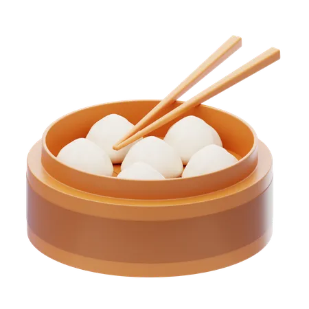 Dim Sum  3D Icon