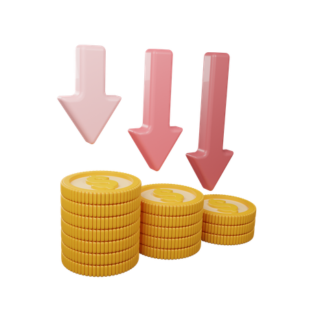 Diminuer l'argent  3D Icon