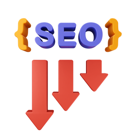 Diminuir seo  3D Icon