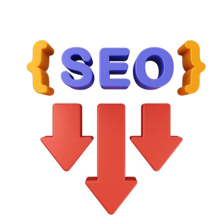 Diminuir seo  3D Icon