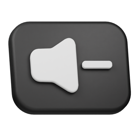 Volume baixo  3D Icon