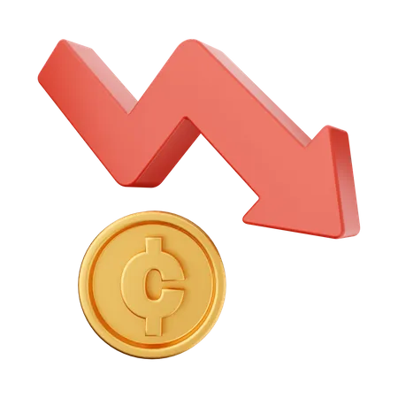 Diminuer le centime  3D Icon