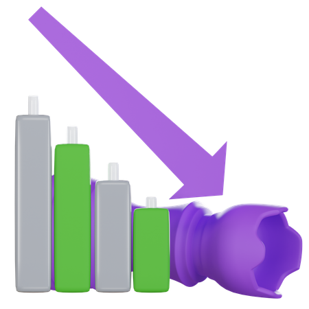 Diminution de la croissance  3D Icon