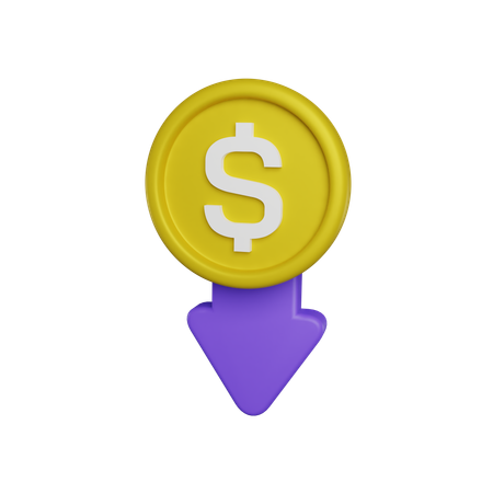 Diminution du dollar  3D Icon