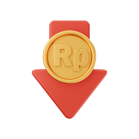 Diminuer la roupie  3D Icon