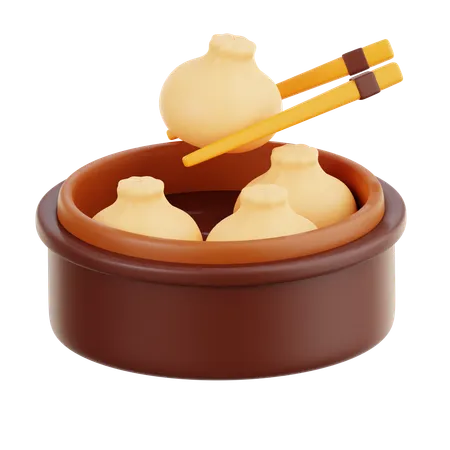 Dimsum  3D Icon