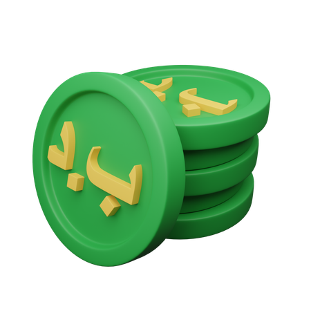 Dinar de bahrein  3D Icon