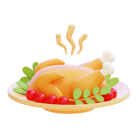 Dinde de Thanksgiving  3D Icon