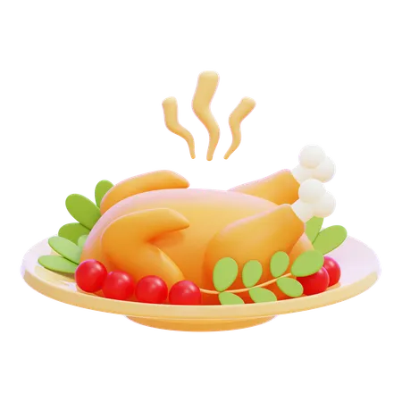 Dinde de Thanksgiving  3D Icon