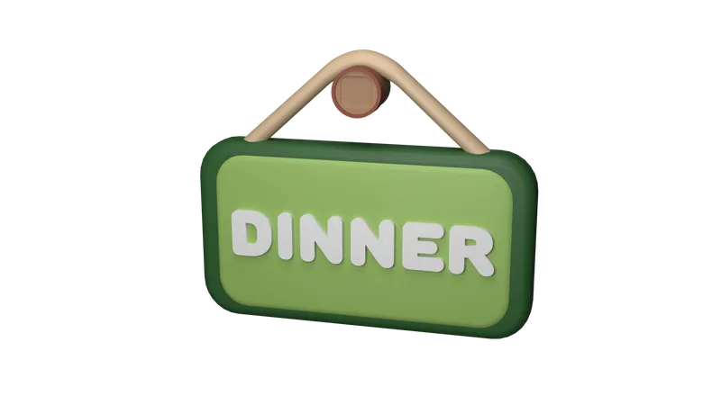 Dîner  3D Icon