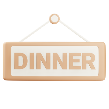 Signe de dîner  3D Icon
