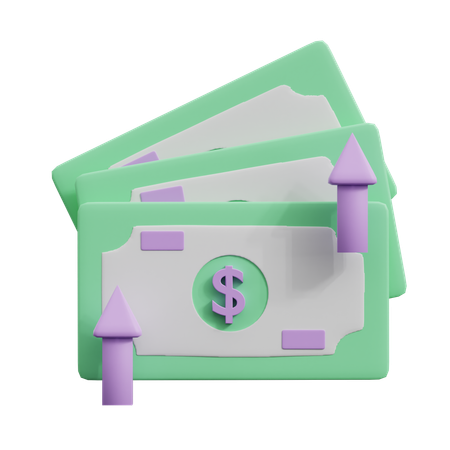 Dinero arriba  3D Icon