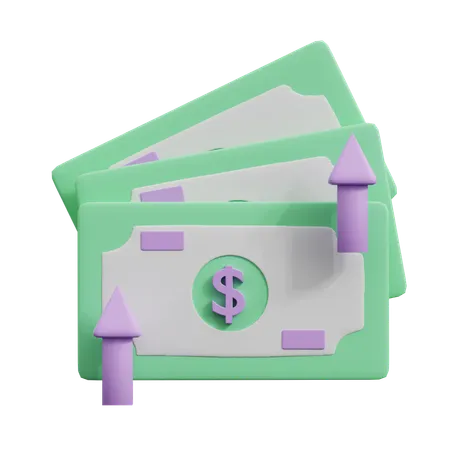 Dinero arriba  3D Icon