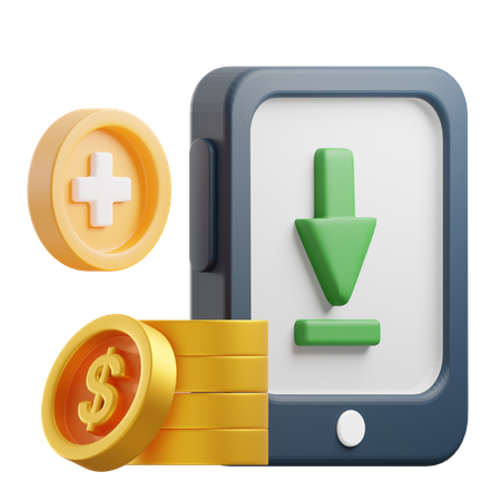 Dinero acreditado  3D Icon