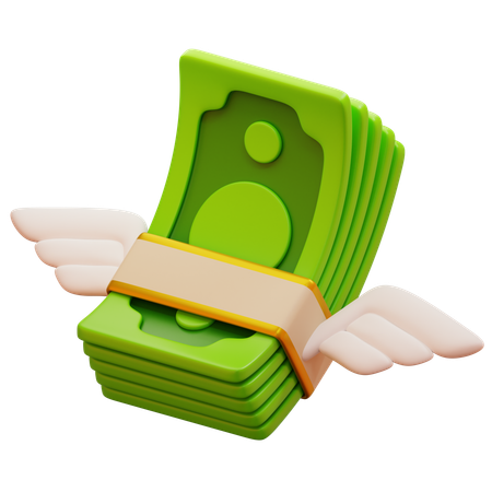 Alas de dinero  3D Icon