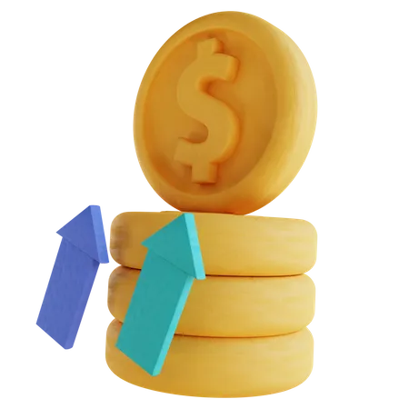 Dinero acumulado  3D Illustration