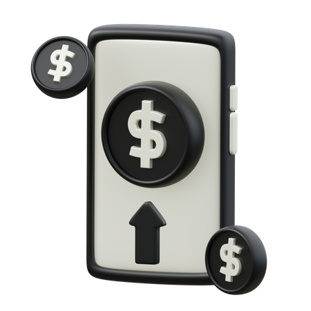 Ganancia de dinero  3D Icon