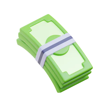 Dinero dólares  3D Icon