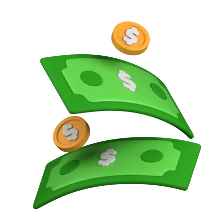 Dinero cayendo  3D Icon