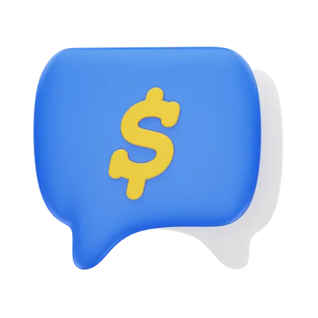 Chat de dinero  3D Icon