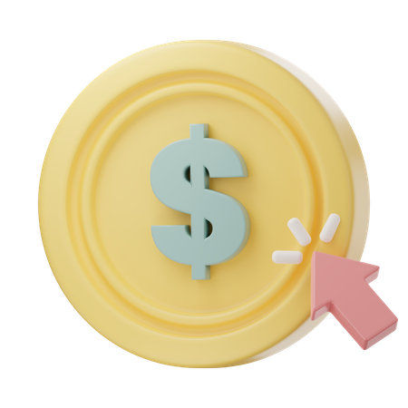 Clic de dinero  3D Illustration