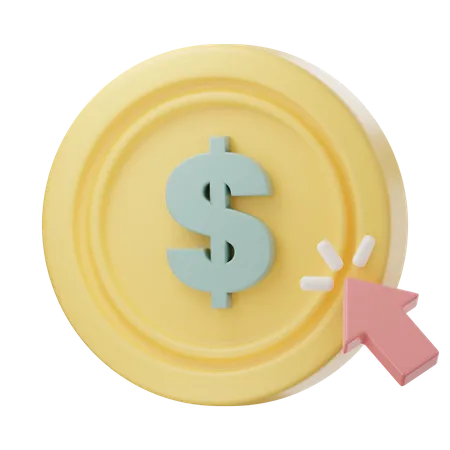 Clic de dinero  3D Illustration