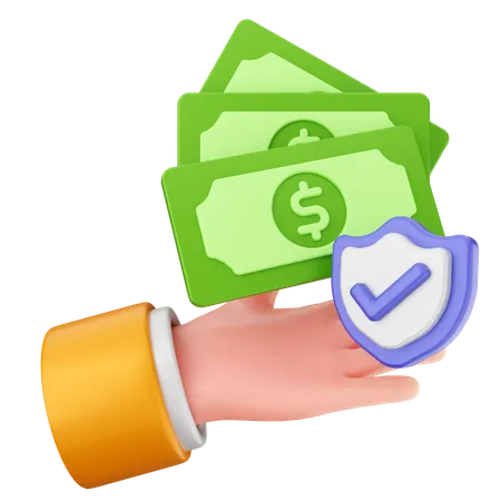 Dinero de protección  3D Icon