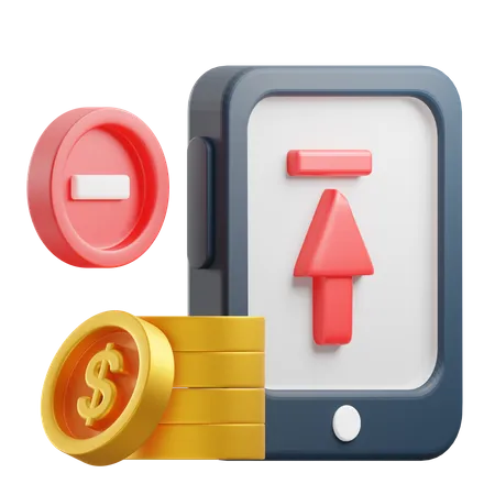 Dinero debitado  3D Icon