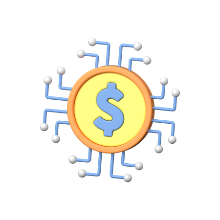 Dinero digital  3D Icon