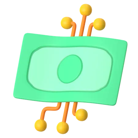 Dinero digital  3D Icon