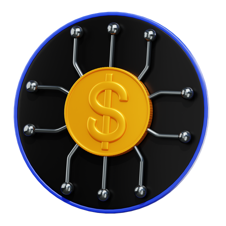 Dinero digital  3D Icon