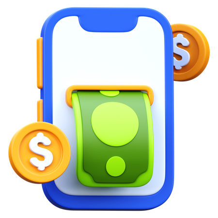 Dinero digital  3D Icon