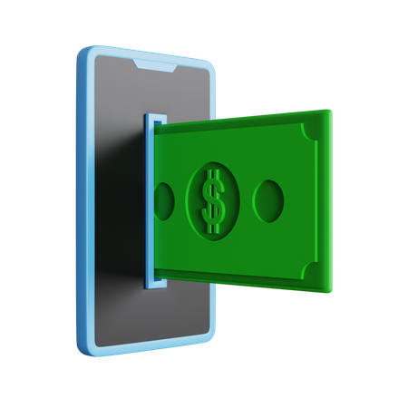 Dinero digital  3D Icon