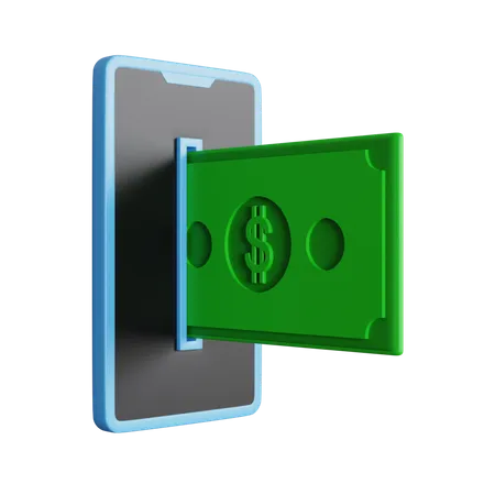 Dinero digital  3D Icon