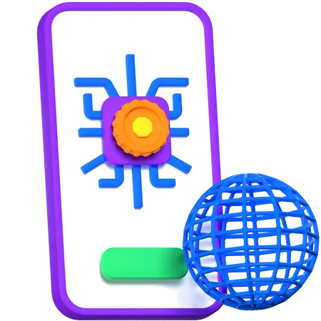 Dinero digital  3D Icon