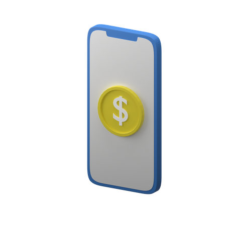 Dinero digital  3D Icon