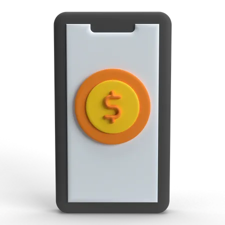 Dinero digital  3D Icon