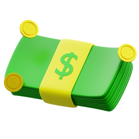 Dinero en dólares  3D Icon