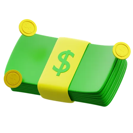 Dinero en dólares  3D Icon